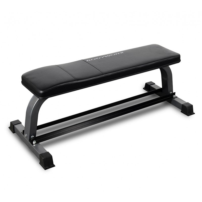 Bodyworx C302FB Flat Bench With Dumbbell Rack Health and Leisure